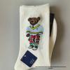 Trendy Little Bear Mid-Calf Women's Cotton Socks for Spring and Autumn