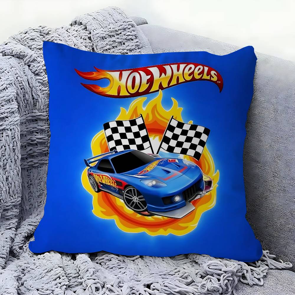 

W-Wheels-Themed Personalized Pillow Dust Cover Bedroom Kids Party Decoration Pillowcase Birthday Children Gift 16x16Inch