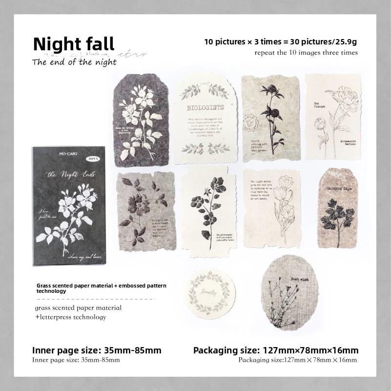 30pcs/pack Vanilla Paper Stickers Creative Scrapbooking Collage Junk Journal Diy Texture Material for Craft Making