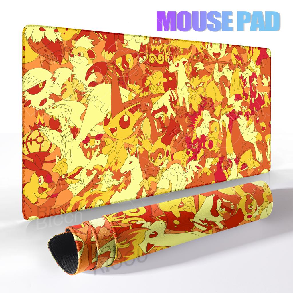 New P-Pokemons Mousepad Aesthetics Deskmat Kawaii Gaming Mats Computer Offices Tablerug Gamer Nonslip Mouse Carpet Free Shipping