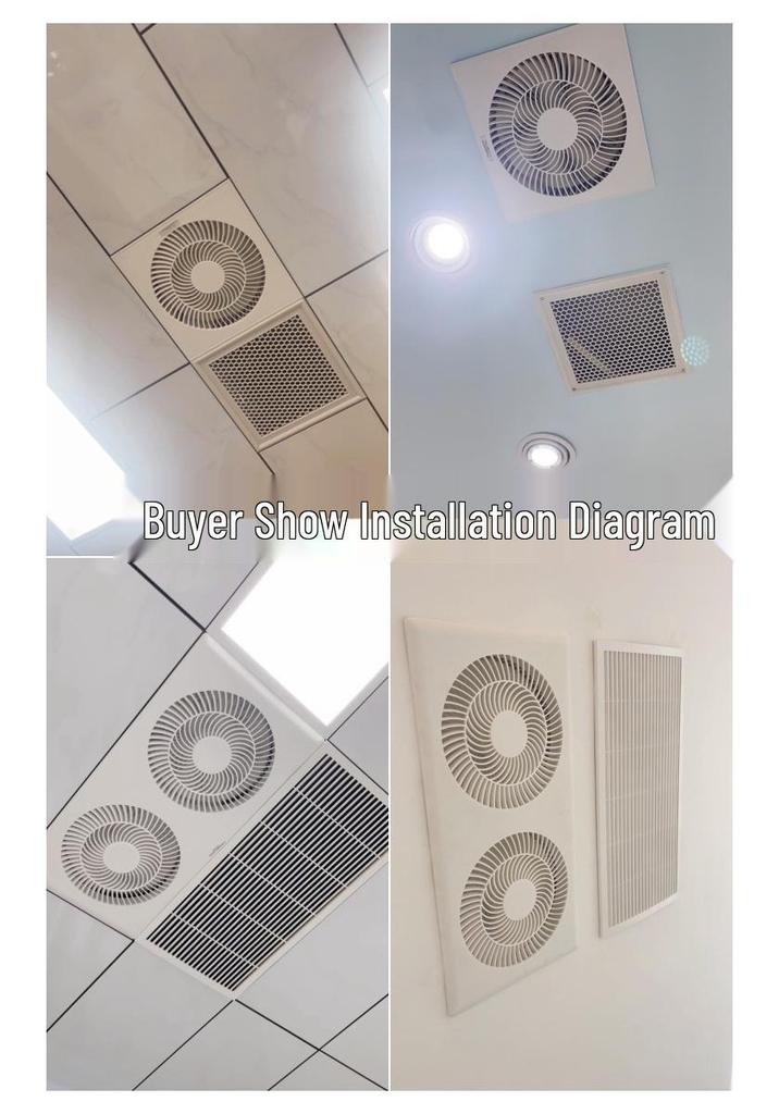 Integrated Ceiling Cooling Fan for Kitchen and Bathroom - 300x600 Plasterboard