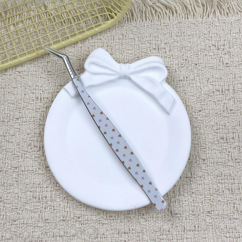 High Precision False Eyelash Tweezers Metal Lashes Extension Tweezer  Miniature Scene Stickers