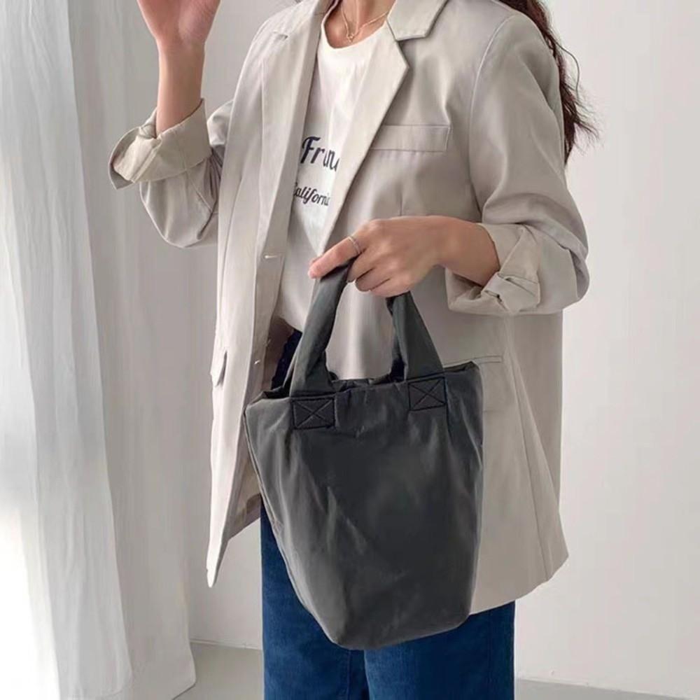 Elegant Bucket Bag Large Capacity Women's Tote Bags Ins Soft Leather Handbag Outdoor