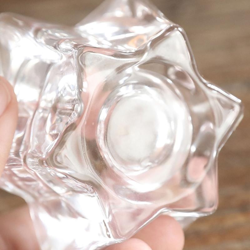 Tealight Candle Holders Candlestick Clear Glass Candle Stand Small Glass Votive Candle Holders with Textured for Shelf Use and Home Room Accent Use
