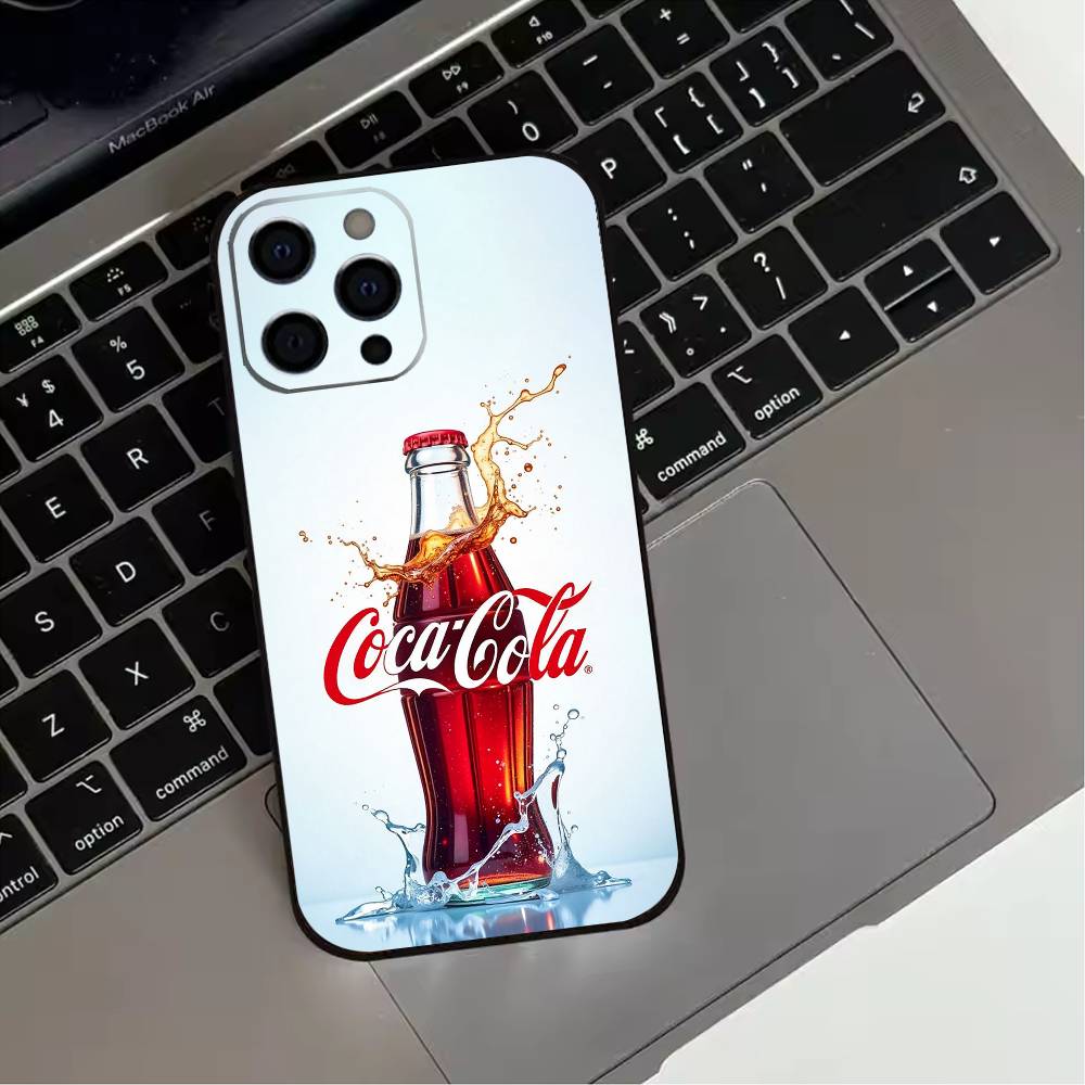 Hot C-Coca D-Drinks C-Cola  Phone Case For iPhone 17,16,15,14,13,12,11 Plus,Pro Max,XS,Soft Silicone Black Cover