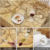 Vintage World Map Earth Rectangle Waterproof Tablecloth Party Decor Reusable Kitchen Dining Geography Tablecloth For Camping Bbq
