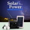 25W Solar Generator With Solar Power Panel 2xLED Bulb Solar-charging FM Support Stereo Speaker Multi-functional Generators