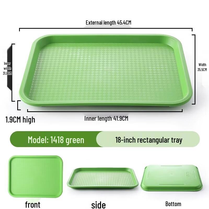 777 Rectangular Plastic Fast Food Tray