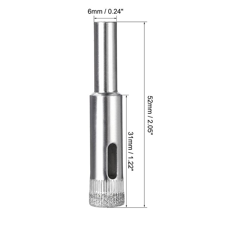 5 Pcs 10mm Diamond Drill Bits Tile Marble Glass Ceramic Porcelain Hole Saw Drilling Bits Extractor Remover Tools
