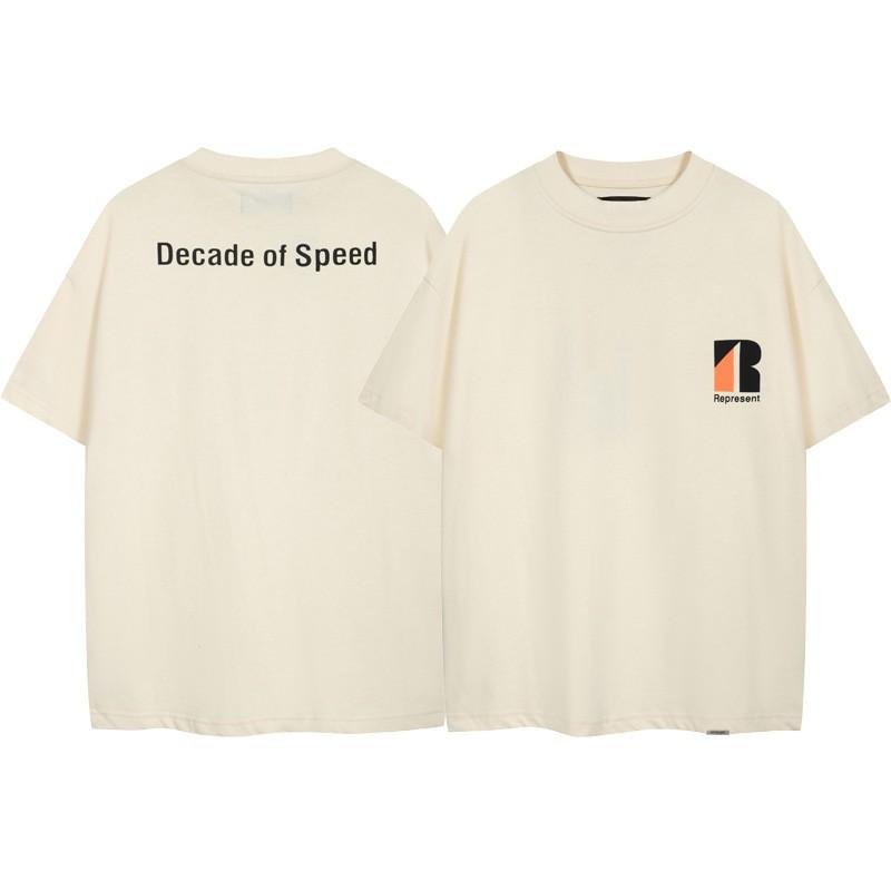 American Vintage High Street T-Shirt Cartoon Print Loose Fit Short Sleeve Men Women Teens