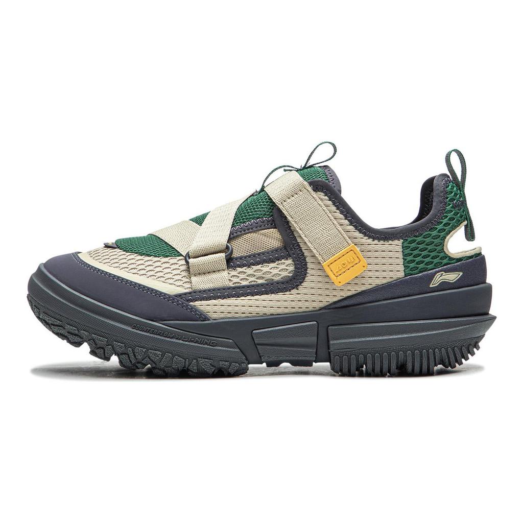 Li Ning Outdoor CF Tracing Outdoor Shoes Women's Low top Light Milk Brown/Ebony Black/Deep Palace Green AHLV006-7