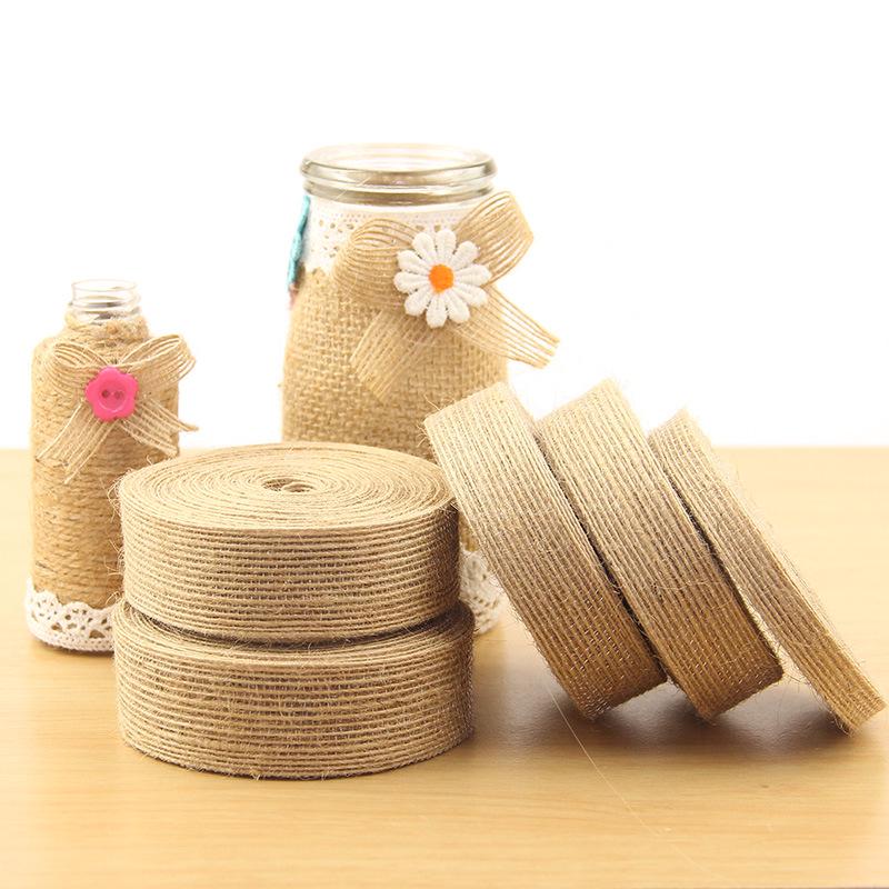 Linen Hemp Ribbon for Crafting and Gift Wrapping - Vase Decoration and Bow Tying