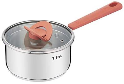 T-fal "Optispace IH Stainless Steel Saucepan" 16cm, Induction and Gas Compatible, Free of PFOA and Other Harmful Substances, 10-Year Warranty, Stainle