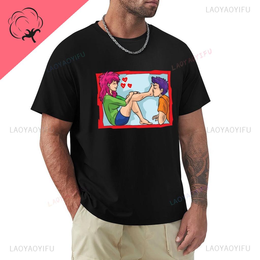 Femdom Foot Worship Printed TShirt Summer Clothes Plain Blacks High Quality Cotton Tshirt Men Boyfriend Outdoors Shortsleev