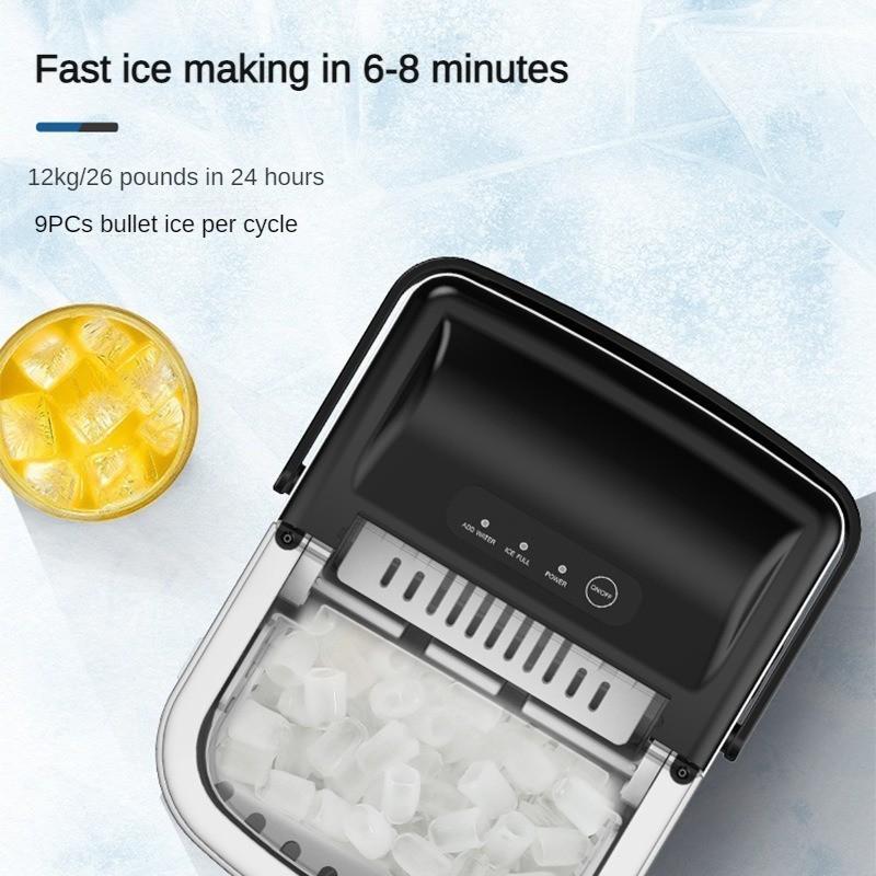 95W 1.2L Household Small Ice Making Machine Mini Ice Maker Student Dormitory Small Power Ice Making Equipment