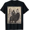 Knight Cat Rider Vintage 90s Medieval Knight Riding Cat T-Shirt for Men Women