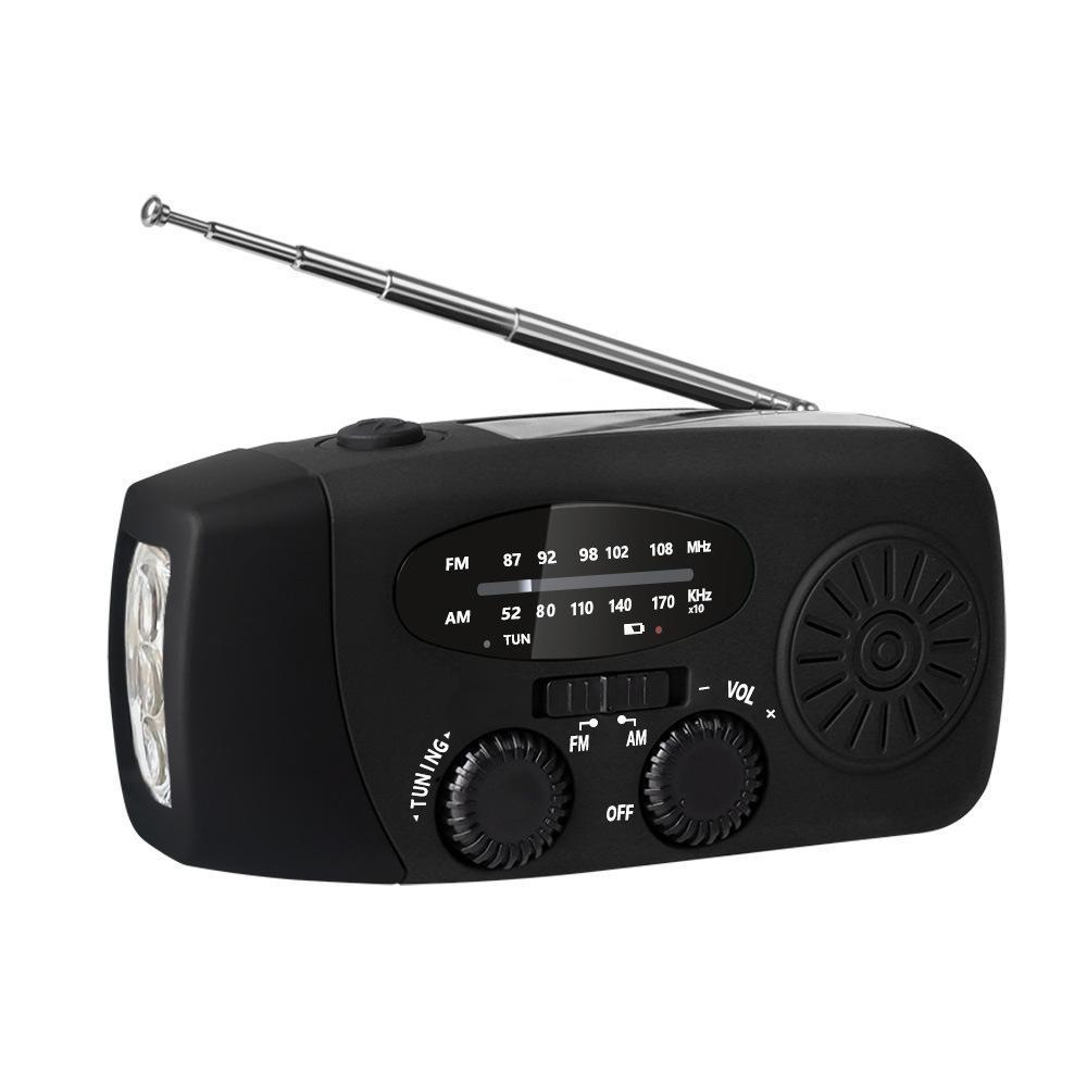 2000mAh multi-function radio, mobile phone emergency charging, hand-cranked solar radio