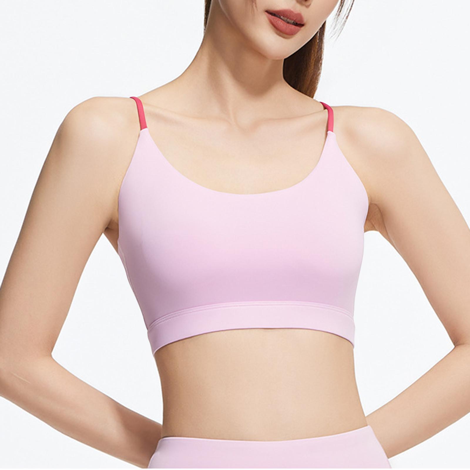

Женская однотонная рубашка с чашкой для йоги, спортивное нижнее белье, жилет XXXL розовый