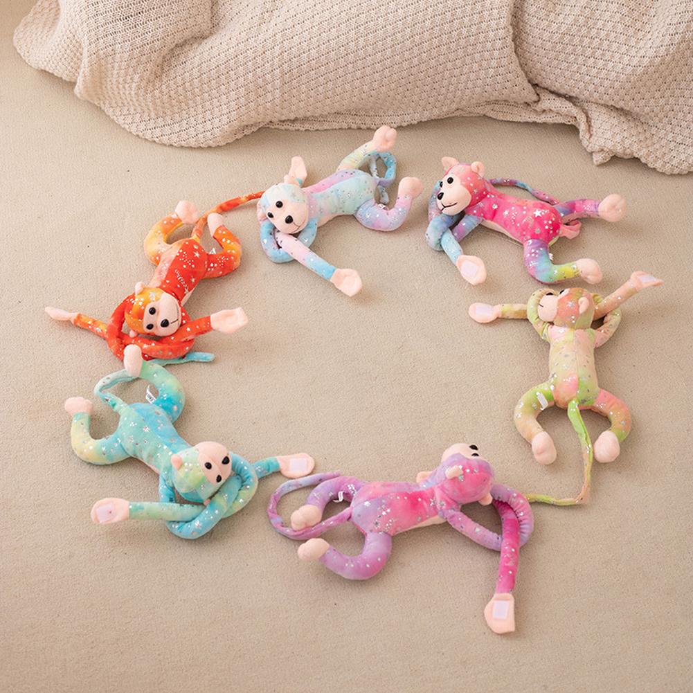 Brinquedo de Pelúcia Macaco de Braços Longos Colorido Macaco Pendurado Animal de Pelúcia Com Som Boneca de Pelúcia Presentes Para Meninos Meninas