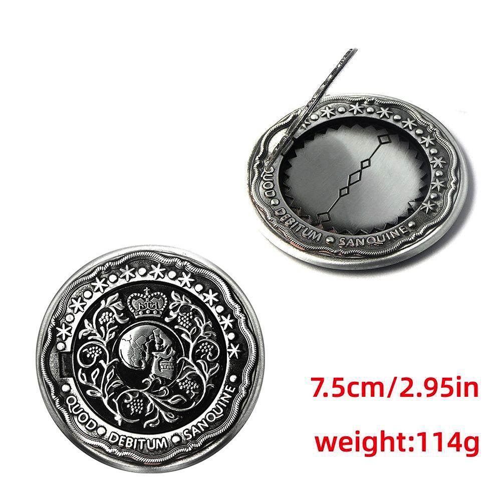 John Wick Metal Commemorative Coin With Vintage Letter Design For Collectors And Gift Giving