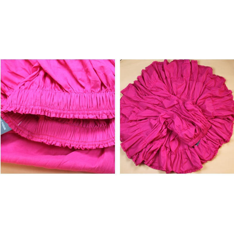 Women Long Skirts Candy Colors Cotton Falda Female Casual Beach Bohemia Ruffles Maxi Skirt