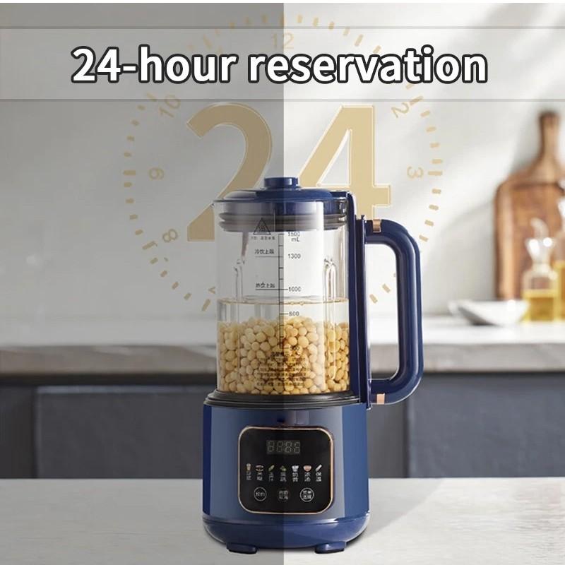 1.5L Large Capacity Cooking Blender 600W Silent Electric Fruit Juicer Kitchen Multifunctional Soybean Milk Machine