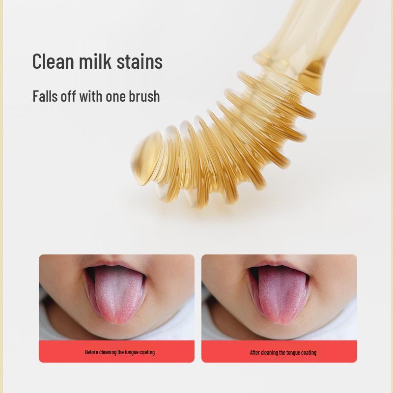 Silicone Baby Toothbrush & Tongue Cleaner (0-1.5 Years)
