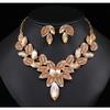 European and American jewelry sets, exaggerated retro necklace sets, female luxury crystal banquet dress accessories.