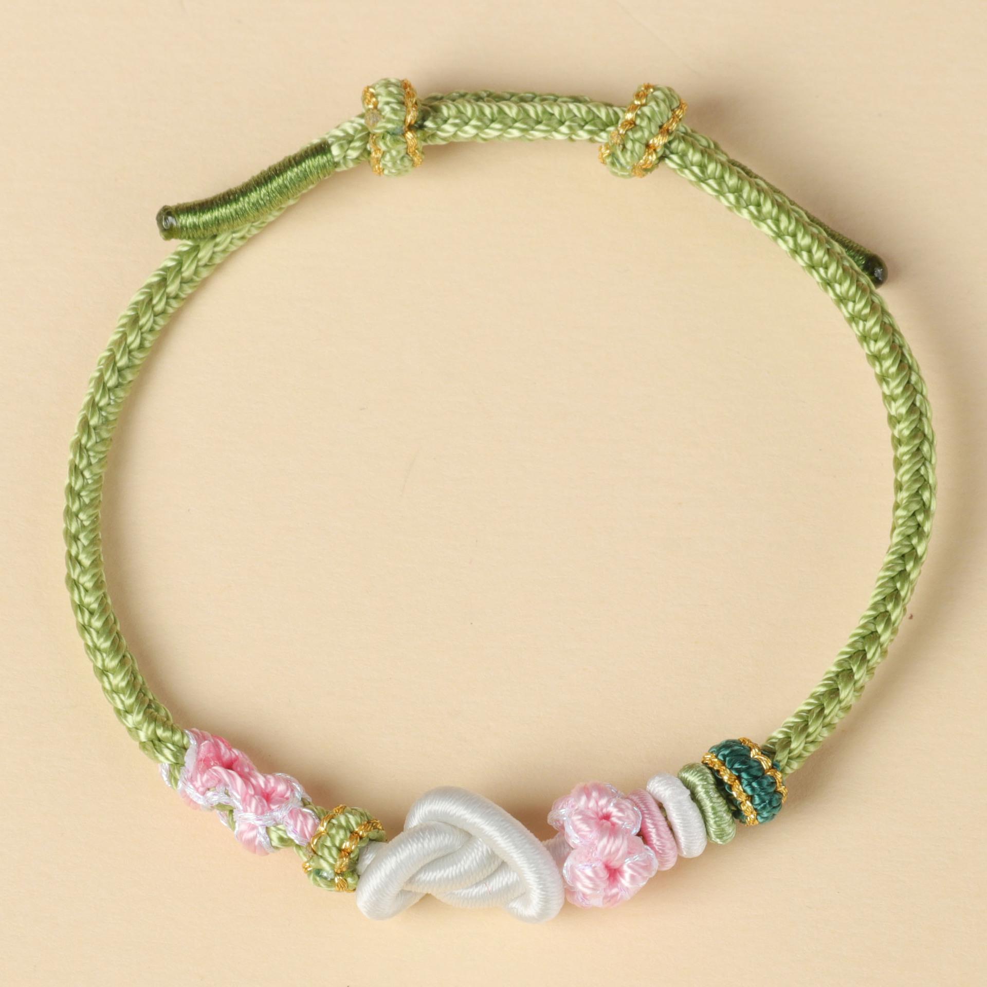 

Джи Шэн Цзи Красная Веревка Удачи: Украшения ручной работы из бисера в виде узла Юаньбао для пар