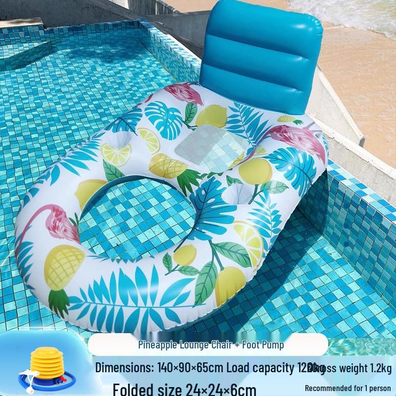 Inflatable Pineapple Cactus Watermelon Pizza Rainbow Pool Float Set