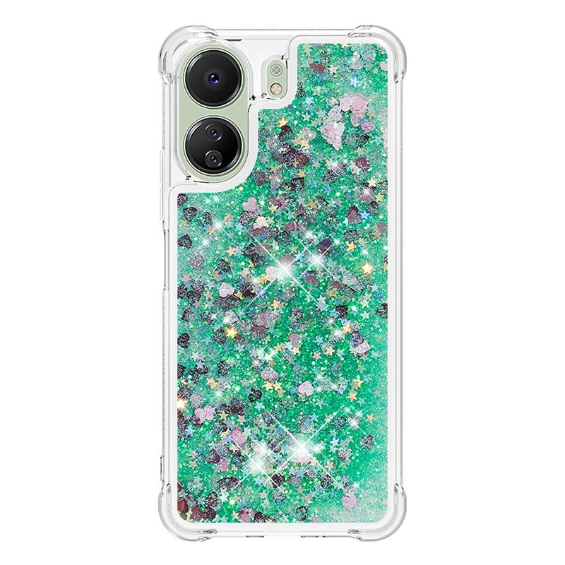 13C Pouzdro Pro Xiaomi Redmi 13C Kryt Malovaný Vzor Třpytivý Tekutý Kryt s Pískem pro Xiomi Redmi 13C 12C Pouzdro na Telefon Fundas