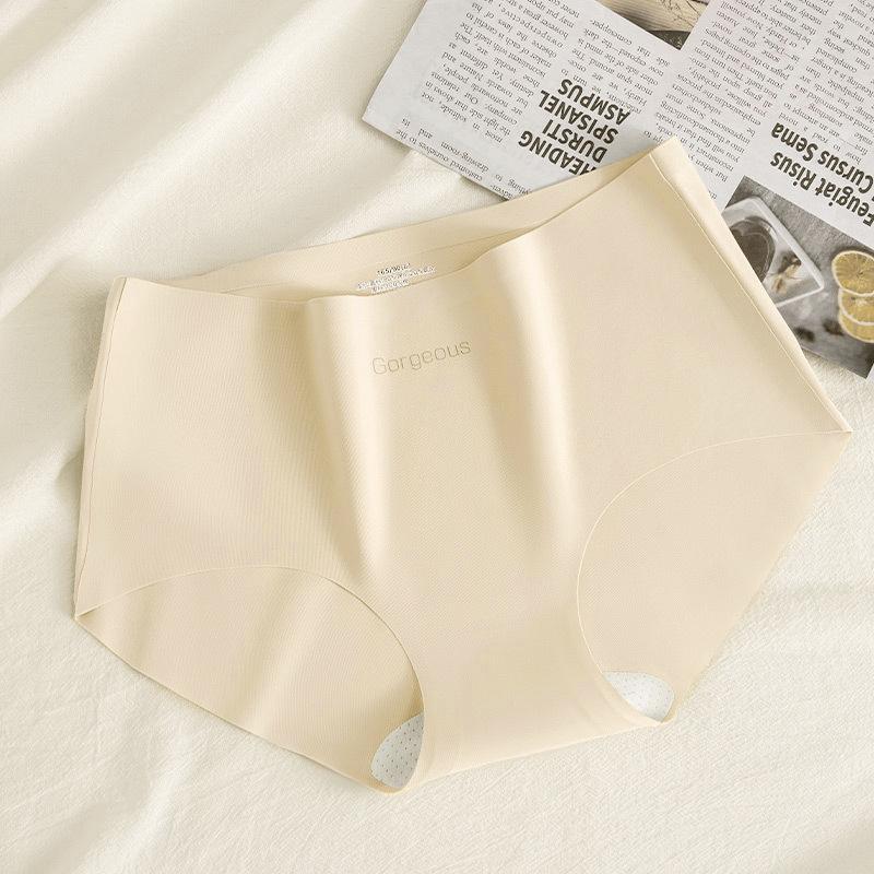 

Трусики, женское нижнее белье, антибактериальные, приятные для кожи, ледяной шелк, большие размеры, высокоэластичные, со средней талией, нейлоновые треугольные трусики M белый