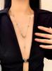 Bohemian Long Y-Shaped Necklaces for Women Metal Clavicle Chain Gold Color Choker Holiday Party Jewelry Necklace Gift Collar