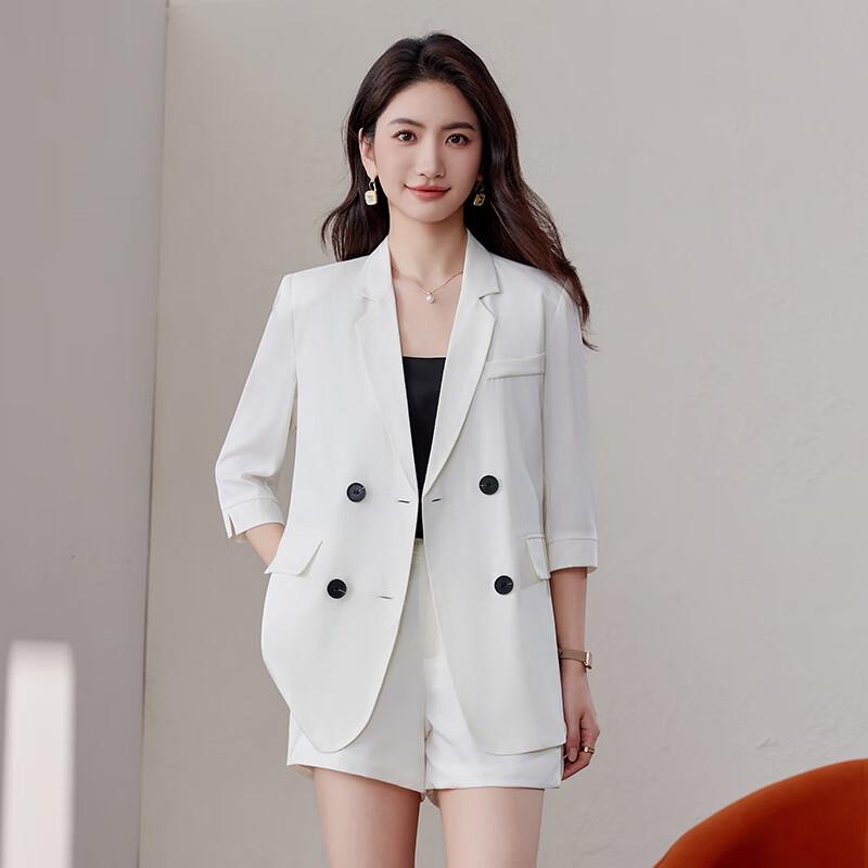 Women's Summer Half-Sleeve Blazer & Shorts Set