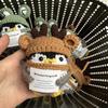 Finished Handmade Cotton Wool Frog Hat Reindeer Hat Penguin Doll Crochet Keychain