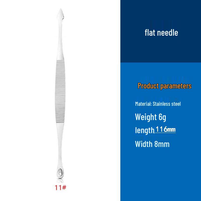 Stainless Steel Double-Ended Pimple Tweezer & Blackhead Remover Tool Set