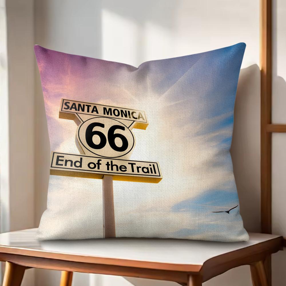 RRoute Retro Cushion Cover Natural Linen Organic Fabric DoubleSided Printing Couch Pillow Covers Home Decor