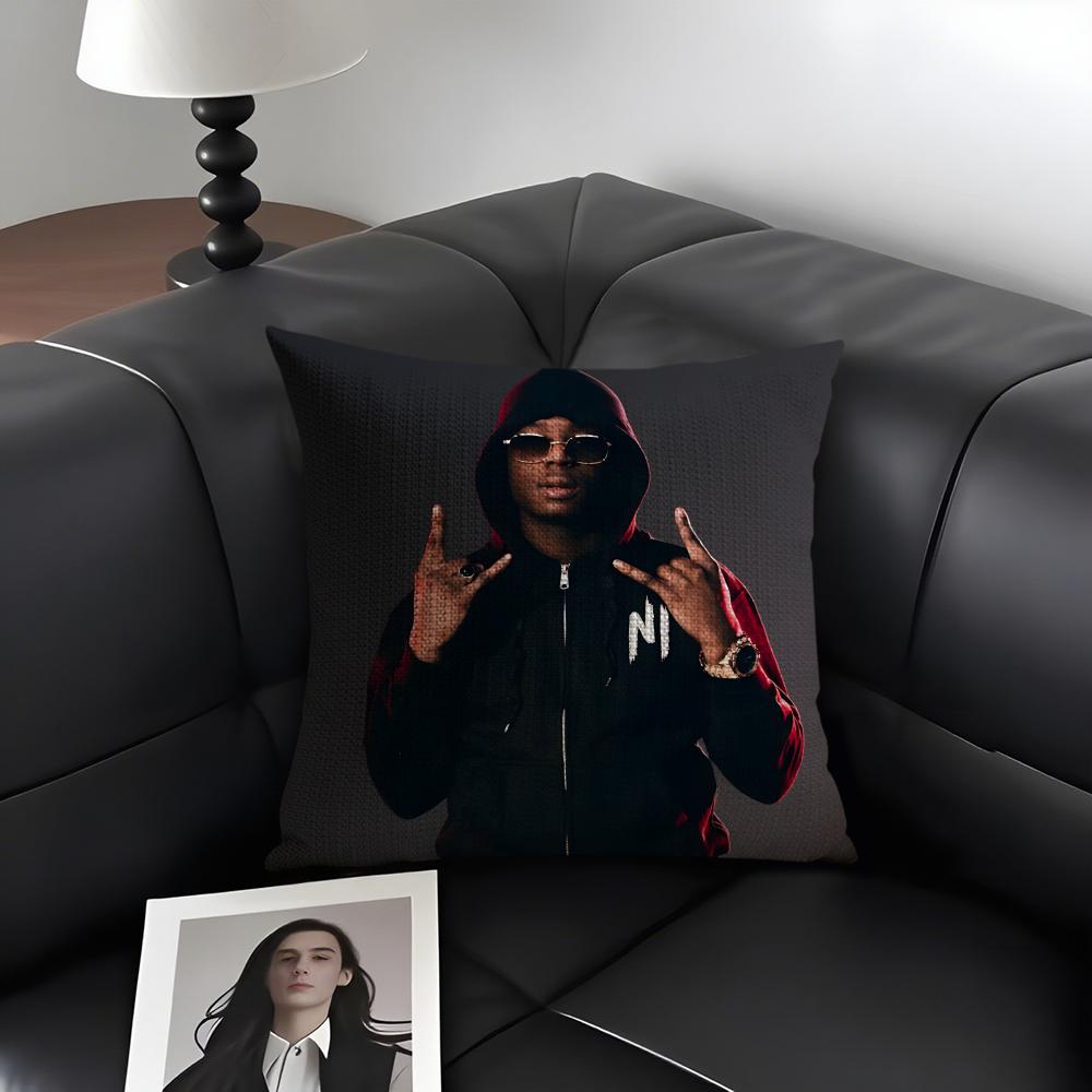 NNinho Rapper Cushion Cover Natural Linen Organic Fabric DoubleSided Printing Sofa Home Decor Gift Pillow Case