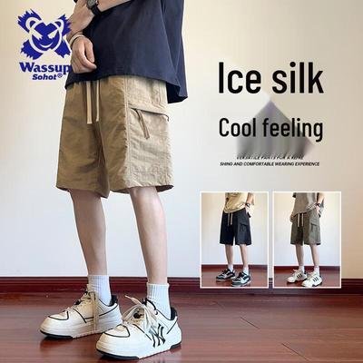 Wassup Sohot Herren Ice Silk Cargo-Shorts