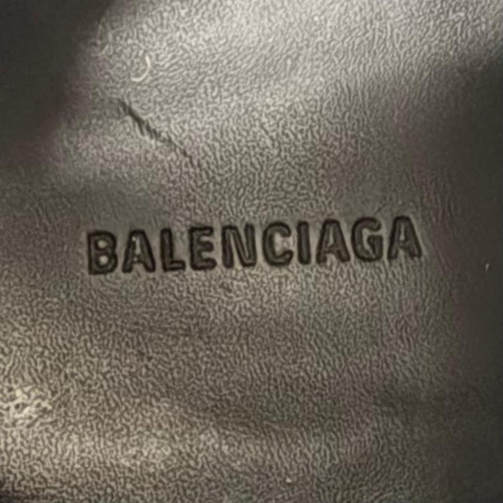 Great BALENCIAGA Boots TRACTOR BOOTIE Side Gore Black Leather Women Used