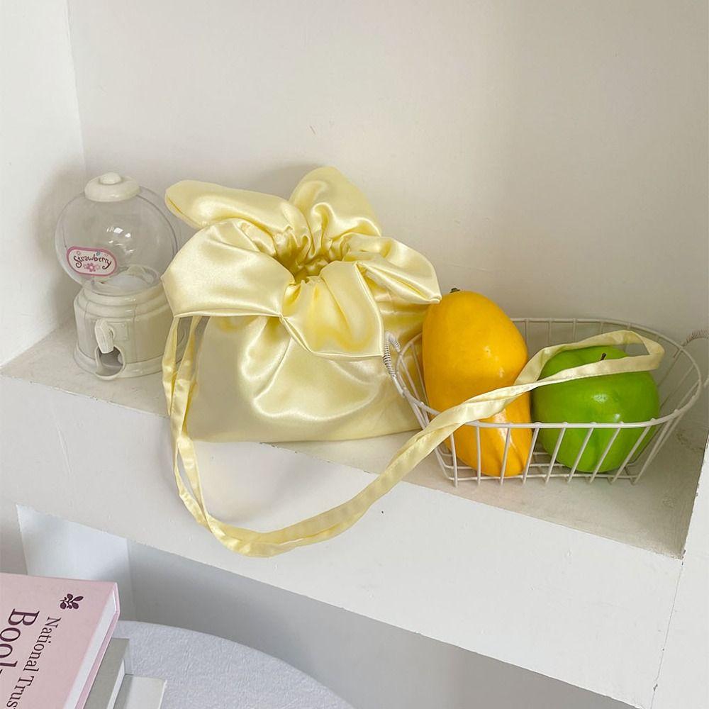 Bundle Pocket Flower Drawstring Bag Storage Bag Small Crossbody Bag Casual Flower Handbag  Women