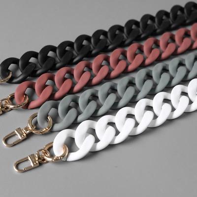 Neue Mode Frau Handtasche Zubehör Kette Schwarz Weiß Grün Harz Kette Luxus Matt Strap Frauen Kupplung Schulter Geldbörse Kette