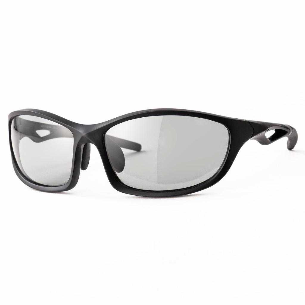 Polarized Photochromic Polarized Sports UV Black A-Fit Men's Sunglasses, Sunglasses, Protection, UV400, Matte/Black, AF-S203HTN-C1