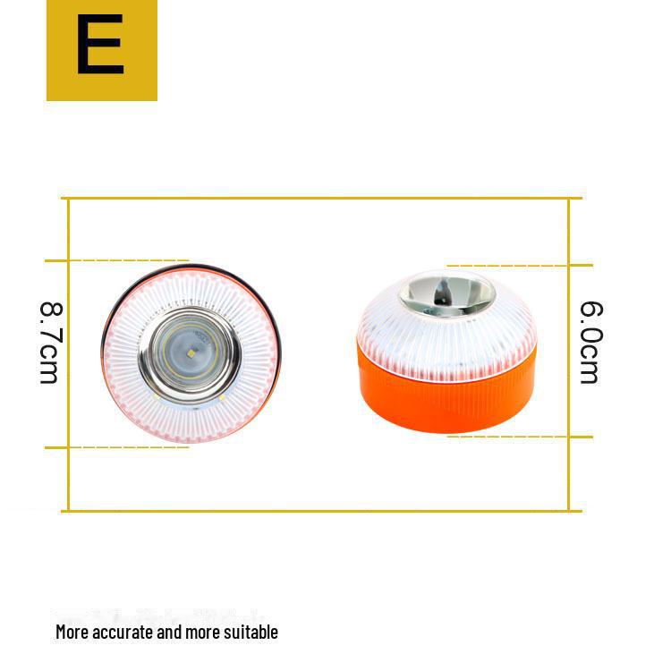 V16 LED Emergency Flashlight: White & Yellow Light with Magnetic Base