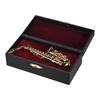 Mini Brass Alto Saxophone Sax Model Exquisite Desktop Musical Instrument Decoration Ornaments Musical Gift with