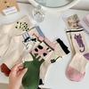 Lustige Socken Mode Harajuku Vintage Baumwolle Frauen Socken Casual Mode Cartoon Druck Japanischen Kawaii Mädchen Süße Socken