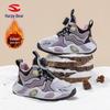 Happy Bear Plush-Lined Boys' Winter Sports Shoes, Lightweight Two-Layer Cotton, Cold-Resistant, Casual Button Design