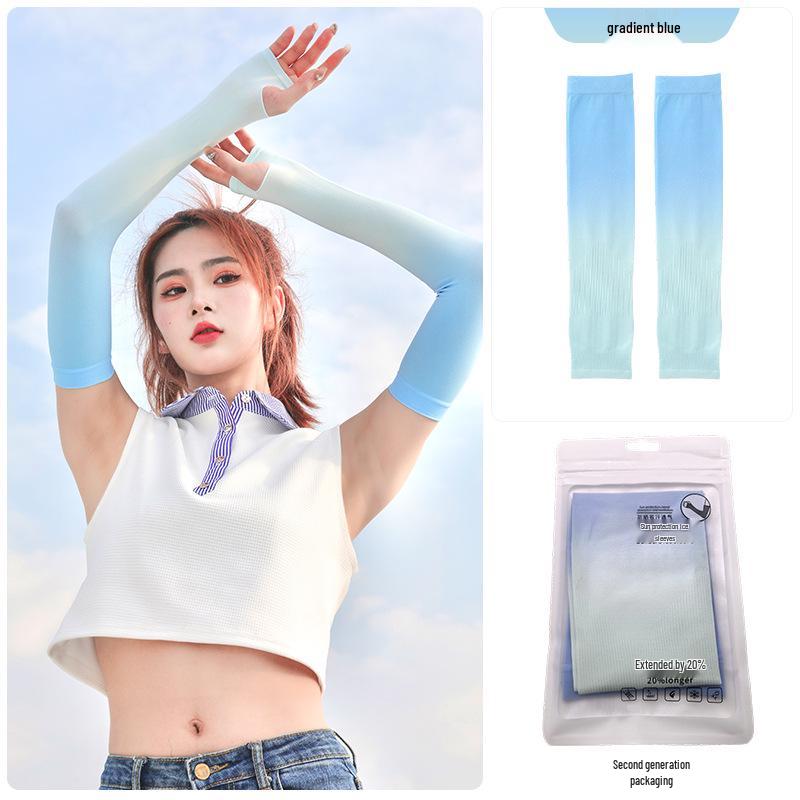 Ice Silk Sun Protection Sleeves for Men & Women - Outdoor Sports & Cycling Arm Protectors