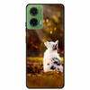 Silicone Painted Cover For Motorola Moto G35 G55 Case Luxury Animal TPU Silicone Soft Back Cover For G55 5G Black Bumper MotoG35