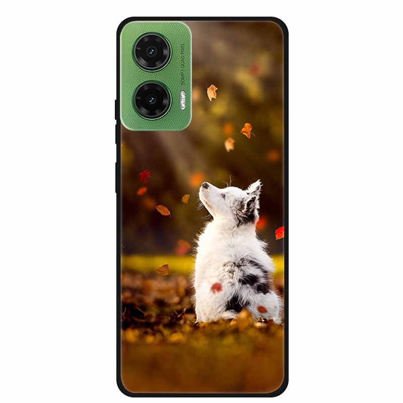 Silicone Painted Cover For Motorola Moto G35 G55 Case Luxury Animal TPU Silicone Soft Back Cover For G55 5G Black Bumper MotoG35